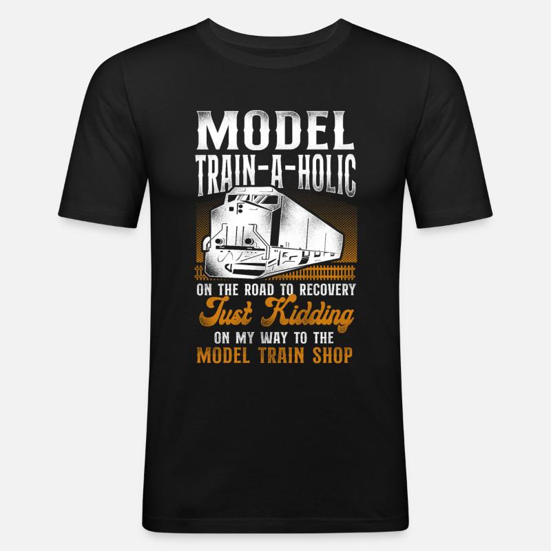Freight Diesel Train Driver - Männer Slim Fit T-Shirt - Schwarz
