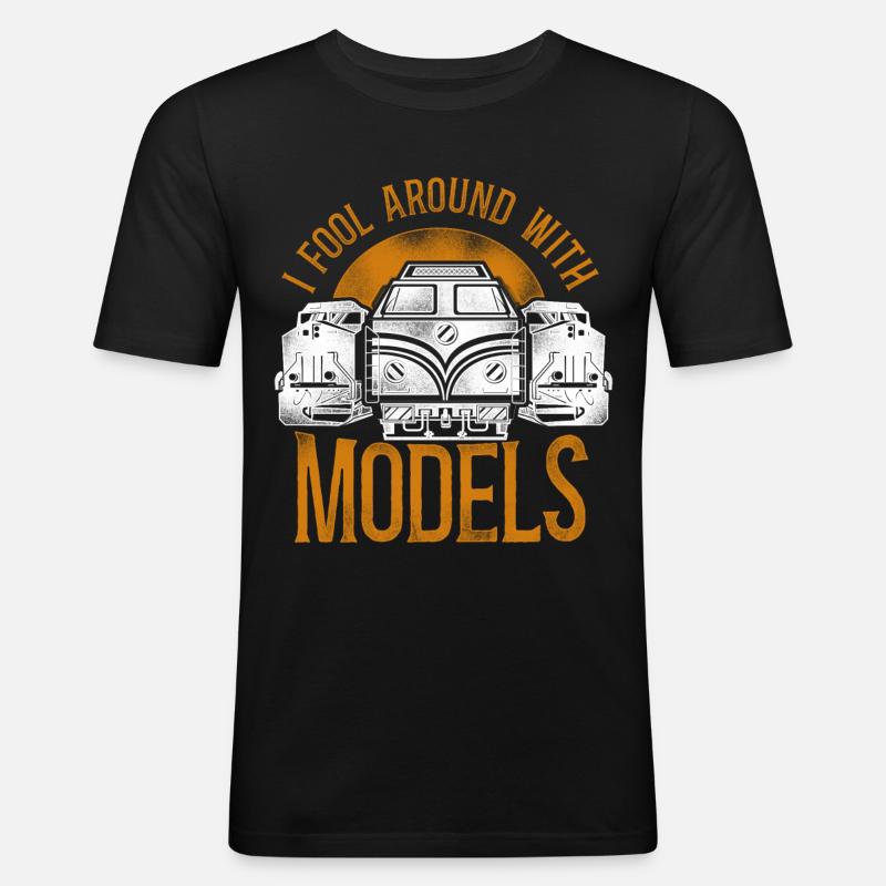 Freight Diesel Train Driver - Männer Slim Fit T-Shirt - Schwarz