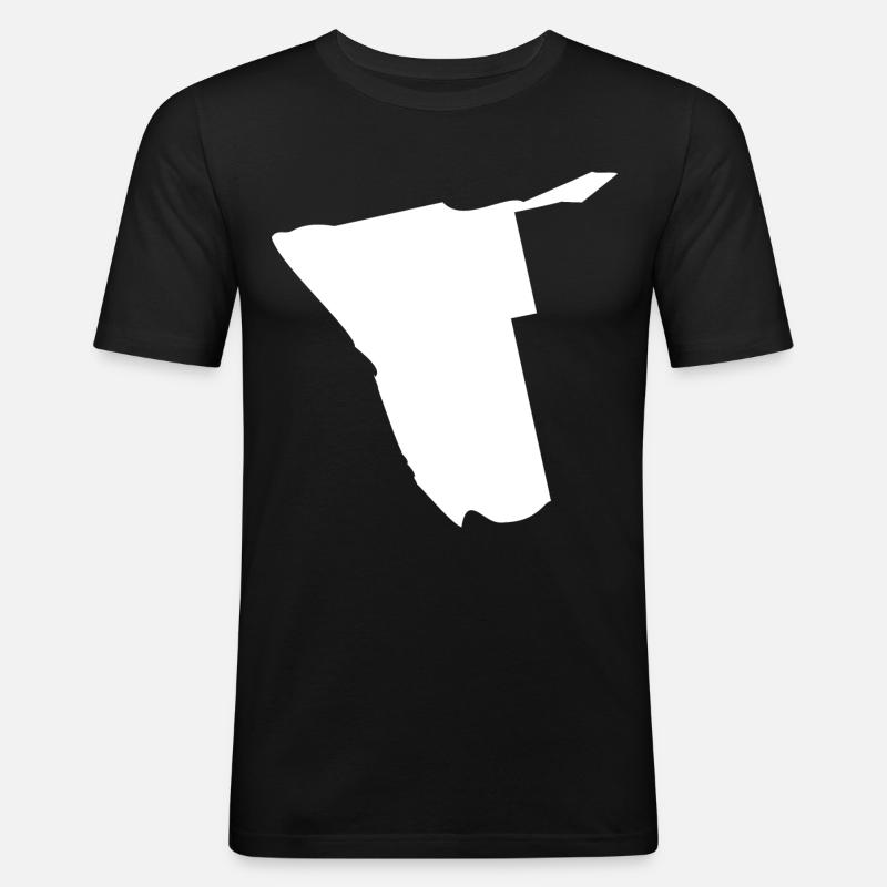 Namibia map flag - Men's Slim Fit T-Shirt - black