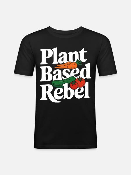 Vegetarian Vegan Veggie Vegetarian - Men's Slim Fit T-Shirt - black