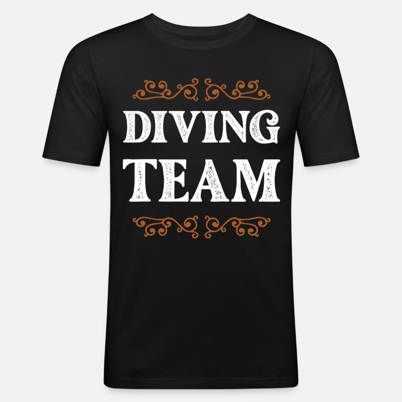 Diving Crew - Männer Slim Fit T-Shirt - Schwarz