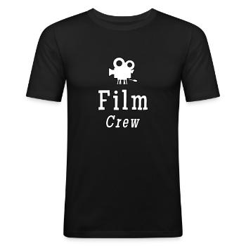 Film Crew - Männer Slim Fit T-Shirt - Schwarz - Vorne - Nik (191cm)