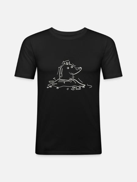 Mole in sweet. - Men's Slim Fit T-Shirt - black