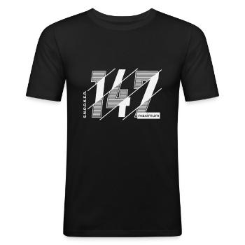 Snooker Frame 147 Maximum Gift - Men's Slim Fit T-Shirt - black - Front - Nik (191cm)