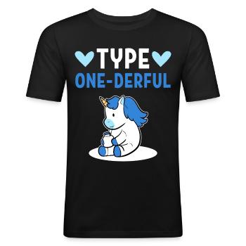 Diabetic insulin type 1 - Men's Slim Fit T-Shirt - black - Front - Nik (191cm)