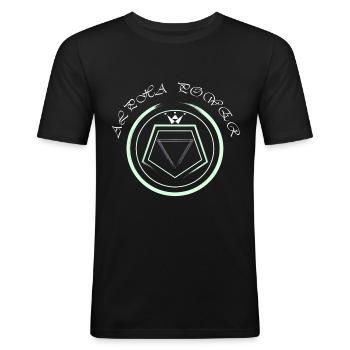Alpha Power - Men's Slim Fit T-Shirt - black - Front - Nik (191cm)
