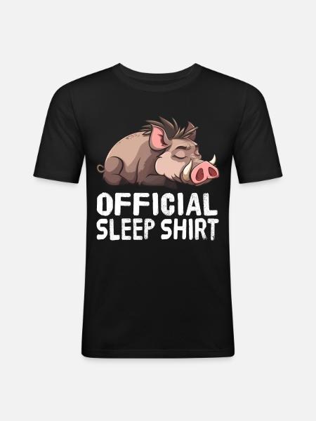 Official Warthog Sleep Shirt - Men's Slim Fit T-Shirt - black