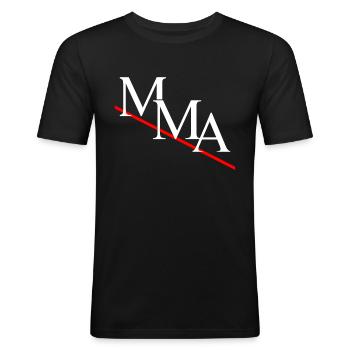 MMA - Men's Slim Fit T-Shirt - black - Front - Nik (191cm)