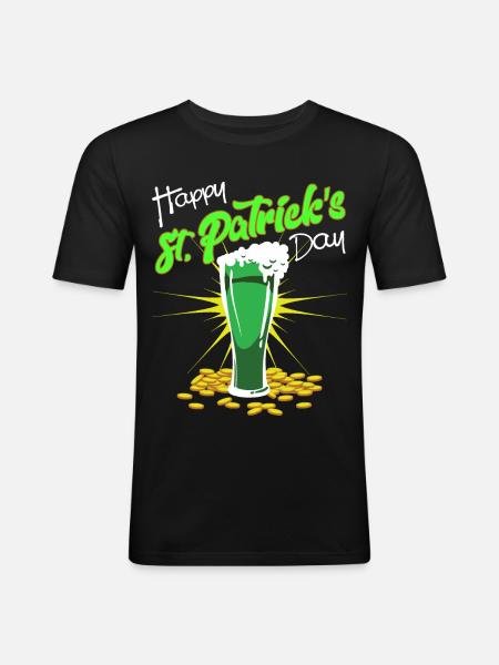St. Patrick's Day - Men's Slim Fit T-Shirt - black