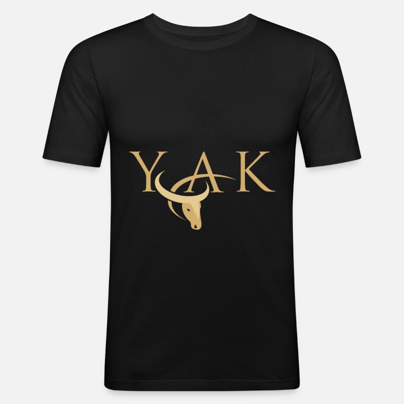Yak - Männer Slim Fit T-Shirt - Schwarz