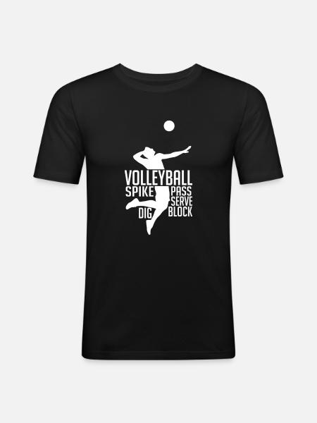 volleyball - Men's Slim Fit T-Shirt - black