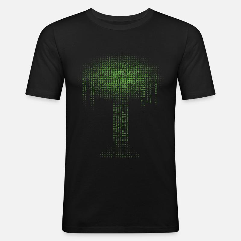 Binärer Baum Codierung Computer Programmierer - Männer Slim Fit T-Shirt - Schwarz