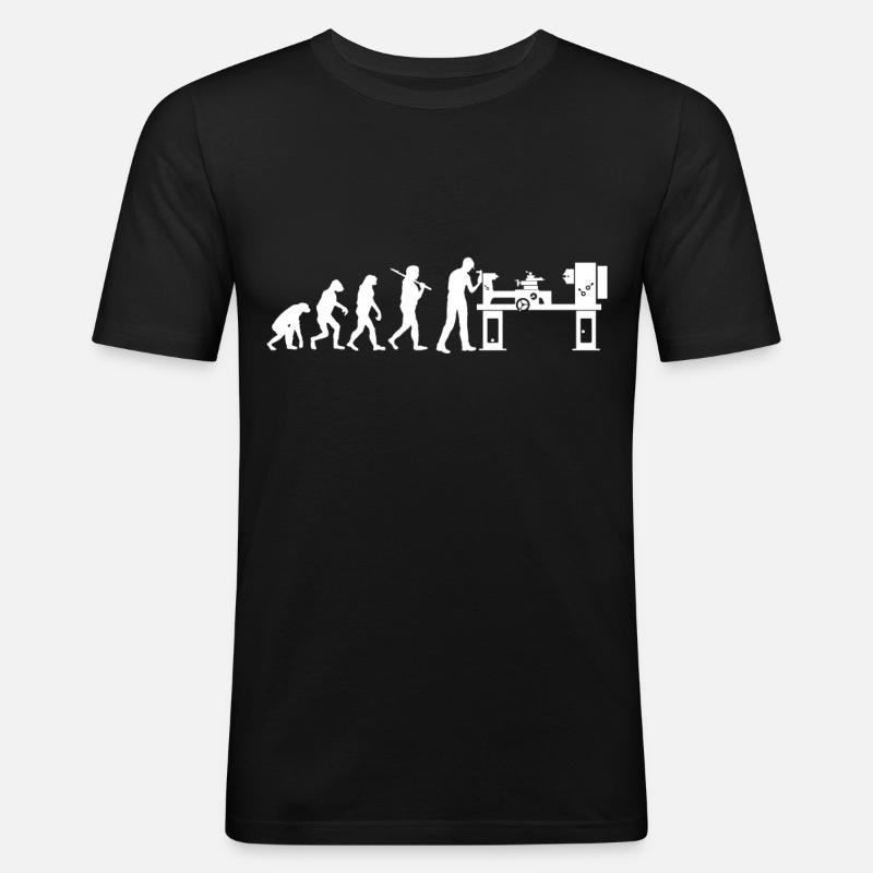 CNC Evolution - Men's Slim Fit T-Shirt - black