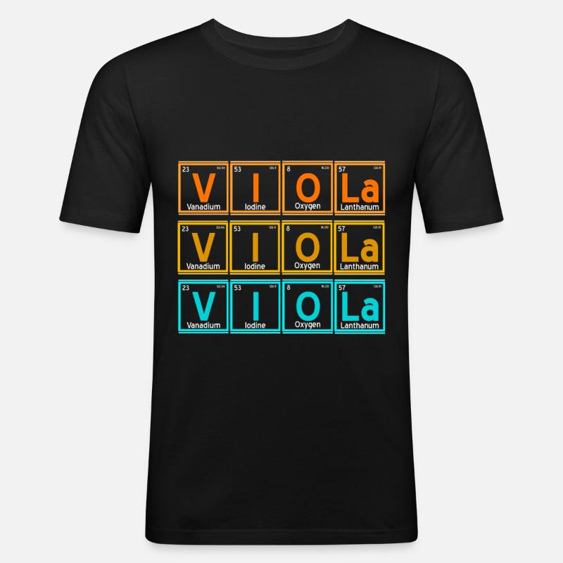 Viola - periodensystem - Männer Slim Fit T-Shirt - Schwarz