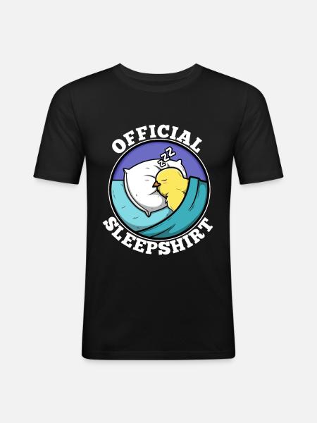 Official sleepshirt chicken - Men's Slim Fit T-Shirt - black