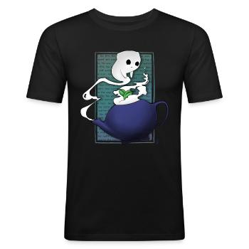 Teapot Spirit - Men's Slim Fit T-Shirt - black - Front - Nik (191cm)