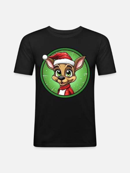 Ant Christmas - Men's Slim Fit T-Shirt - black