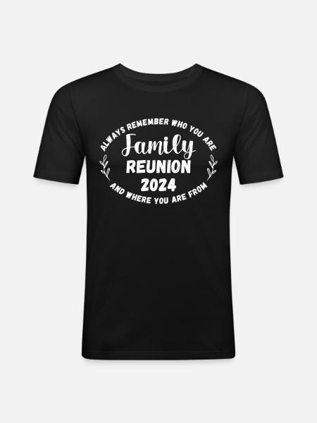 Family Reunion 2024 - Men's Slim Fit T-Shirt - black