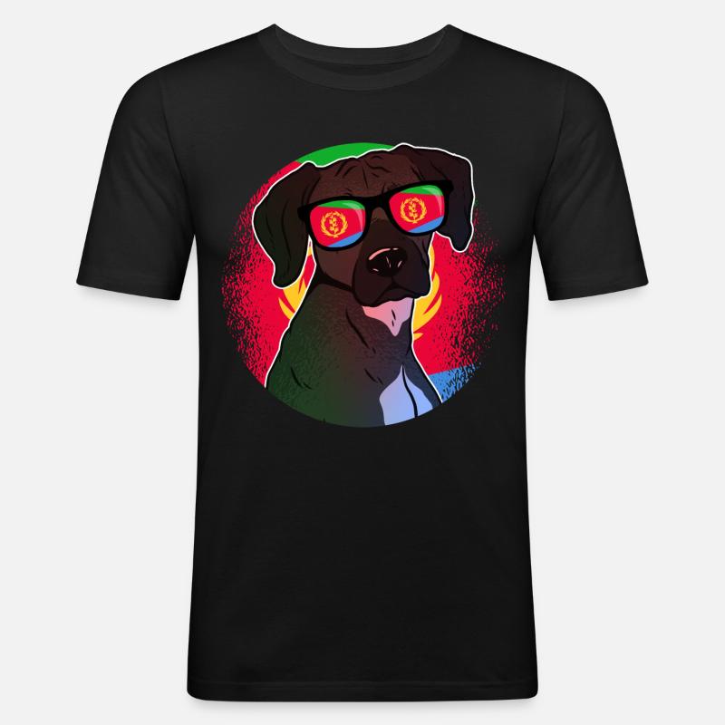Eritrea - Männer Slim Fit T-Shirt - Schwarz