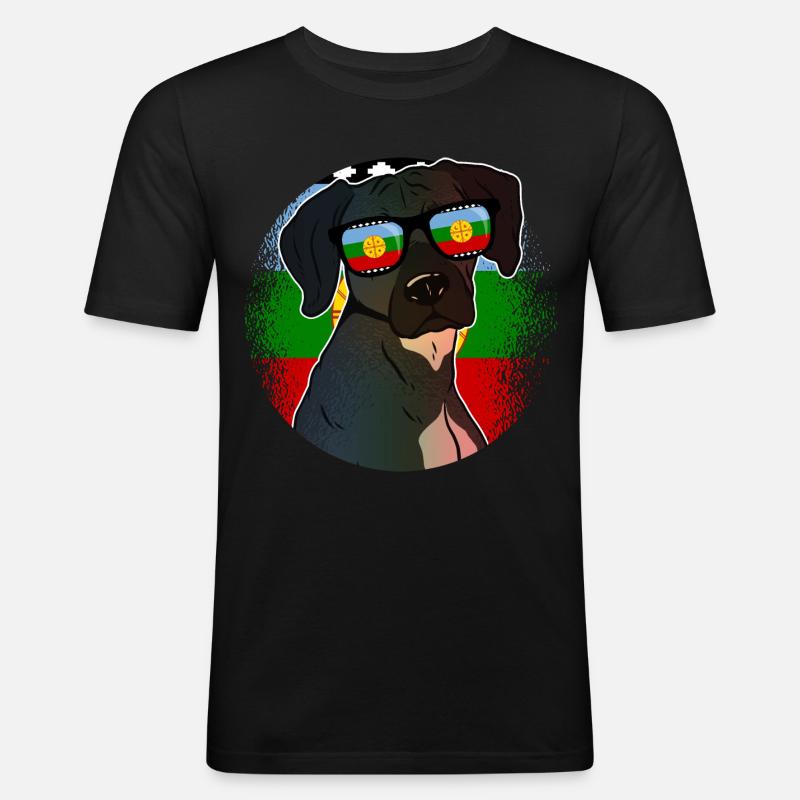 Mapuche - Männer Slim Fit T-Shirt - Schwarz