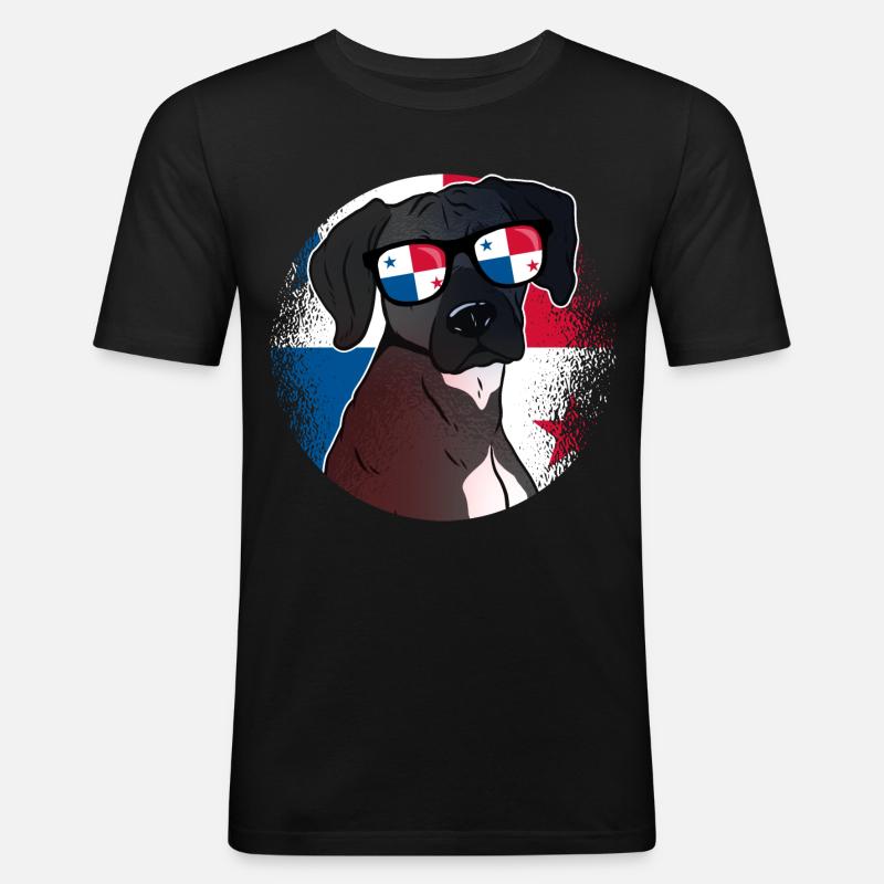 Panama - Männer Slim Fit T-Shirt - Schwarz