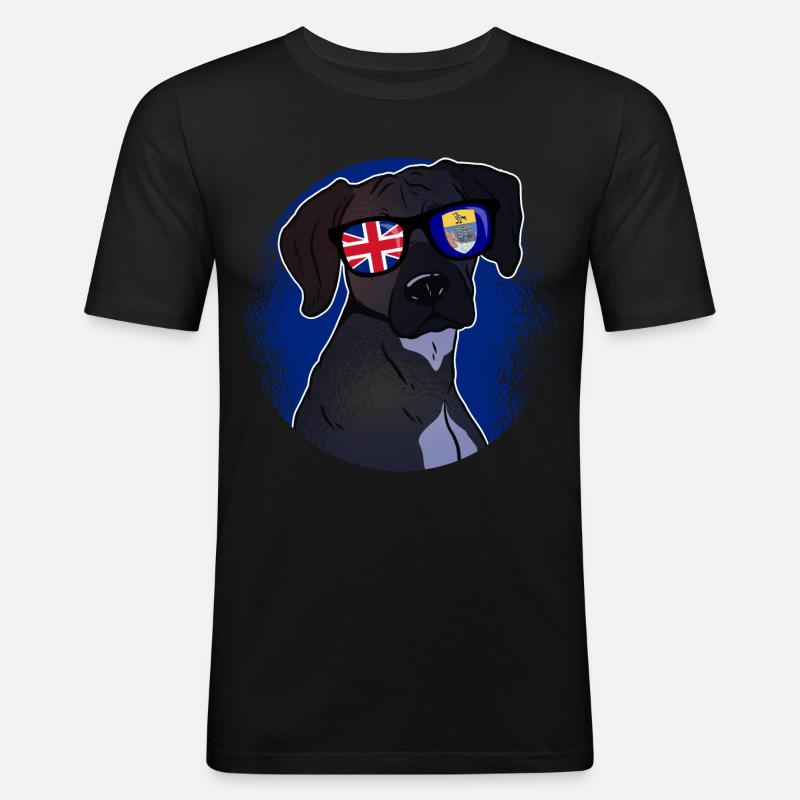 St. Helena - Männer Slim Fit T-Shirt - Schwarz