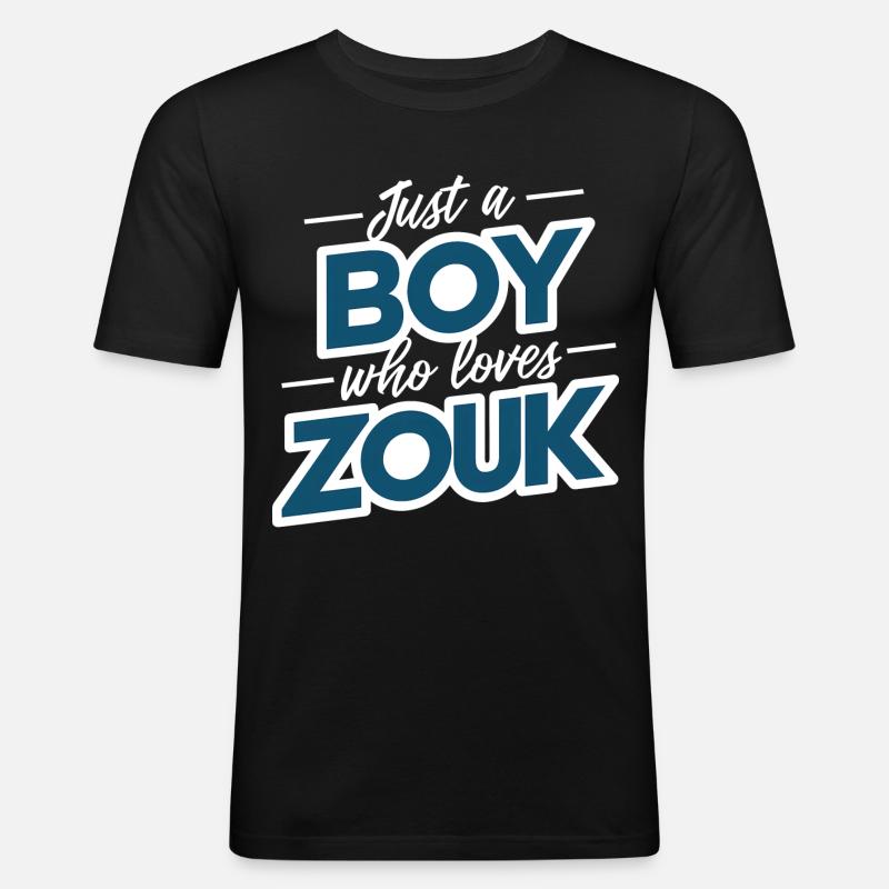 Zouk-Tanz-Geschenk - Männer Slim Fit T-Shirt - Schwarz