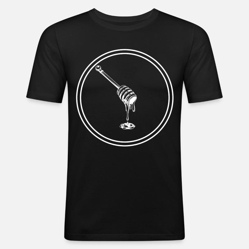 Stick chisel icon beekeeper - Men's Slim Fit T-Shirt - black