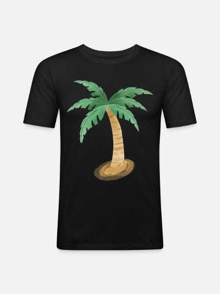 Palm Palm Trees - Men's Slim Fit T-Shirt - black