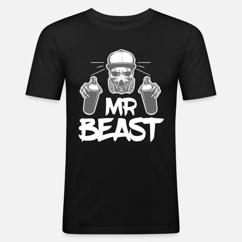 Mr Beast Graffiti Master Spray - Men's Slim Fit T-Shirt - black
