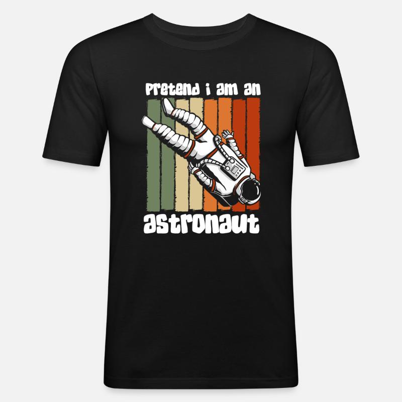 Logo de l’espace Spaceman Spaceman - T-shirt près du corps Homme - noir