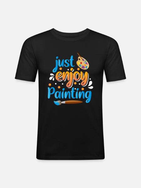 Painter Artist Training - Men's Slim Fit T-Shirt - black
