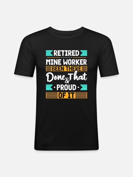 Mineur Occupation Exploitation minière - T-shirt près du corps Homme - noir