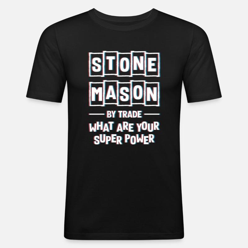 Handwerker Beruf Kunstwerk - Männer Slim Fit T-Shirt - Schwarz