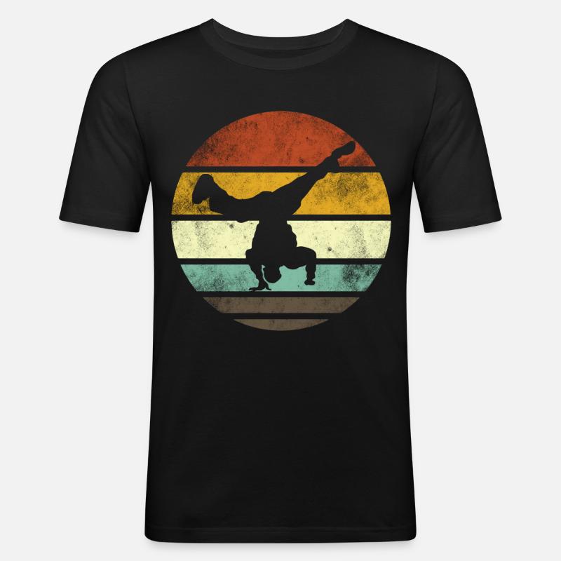 Breakdance Junge Breakdancer Tanzen - Männer Slim Fit T-Shirt - Schwarz