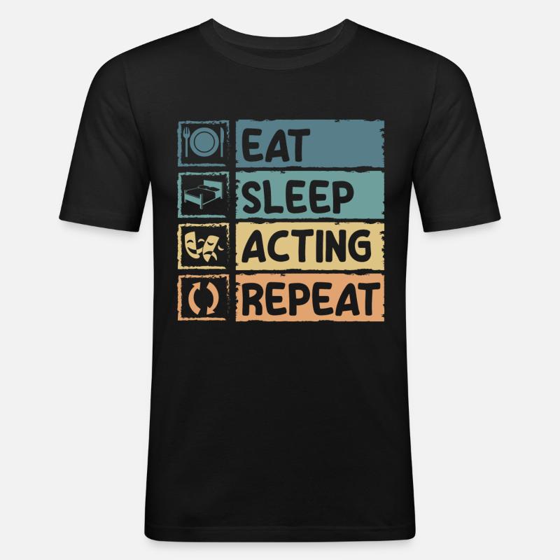 Schauspieler Probe Komödie Oper - Männer Slim Fit T-Shirt - Schwarz