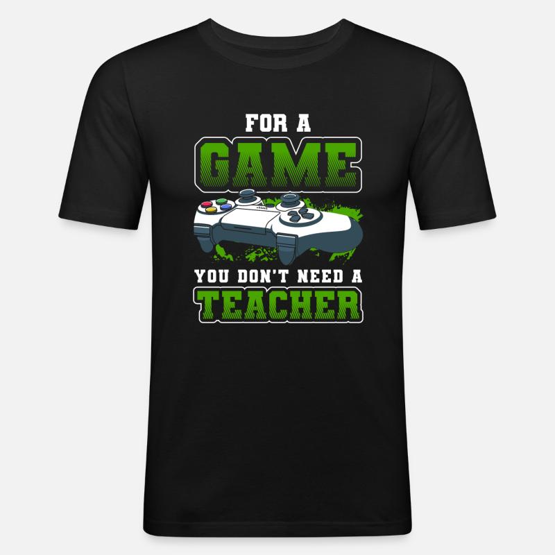 Nerd PC Computer - Männer Slim Fit T-Shirt - Schwarz