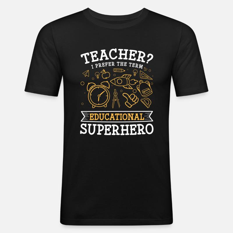 Held Helden Helfen - Männer Slim Fit T-Shirt - Schwarz
