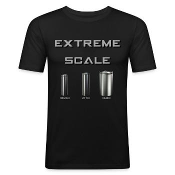 Extreme Scale Batteries - Männer Slim Fit T-Shirt - Schwarz - Vorne - Nik (191cm)