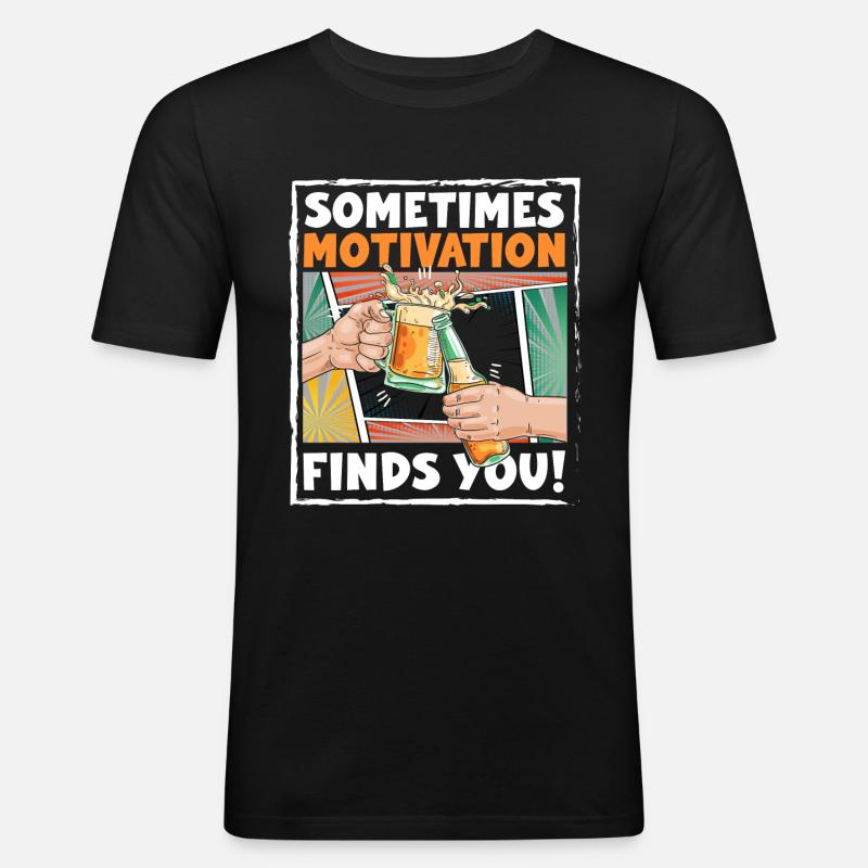 Comic Sprechblase Bunt - Männer Slim Fit T-Shirt - Schwarz