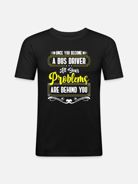 Driver bus driver - Men's Slim Fit T-Shirt - black