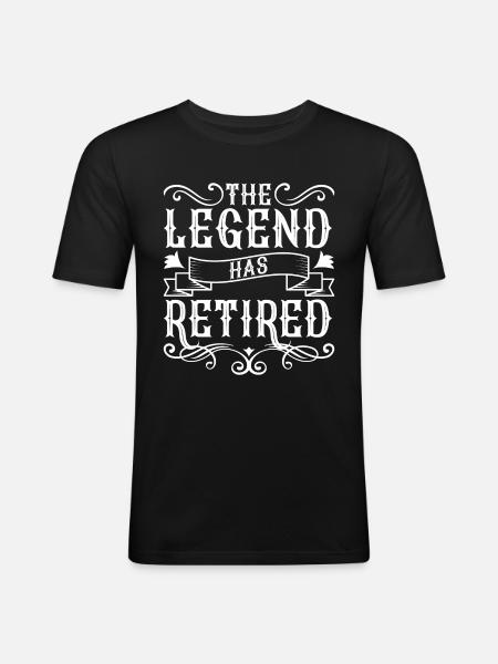 Pension, rest, work - Men's Slim Fit T-Shirt - black