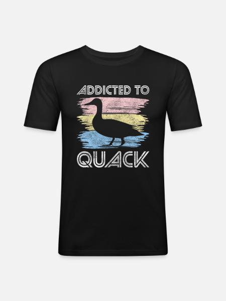 Ducks, Rubber Ducks, Waterfowl - Men's Slim Fit T-Shirt - black
