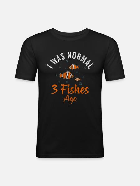 Fish Aquarist Pets - Men's Slim Fit T-Shirt - black