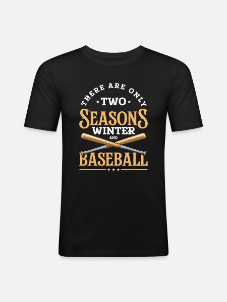 Baseball Player Softball Baseball Player - Men's Slim Fit T-Shirt - black