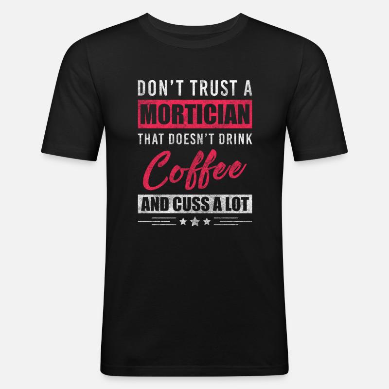 Bestattung Beruf Trauer - Männer Slim Fit T-Shirt - Schwarz