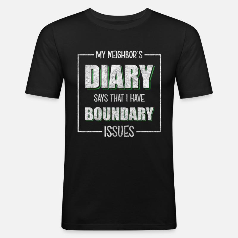 Nachbarschaft Freundschaft Einweihungsfeier - Männer Slim Fit T-Shirt - Schwarz