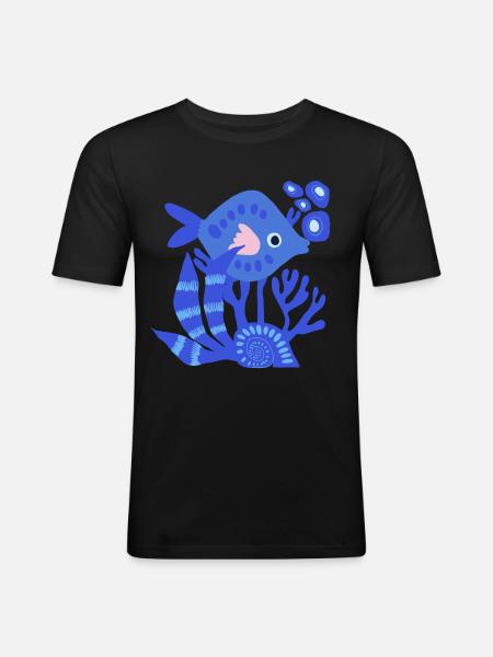 Underwater - Men's Slim Fit T-Shirt - black