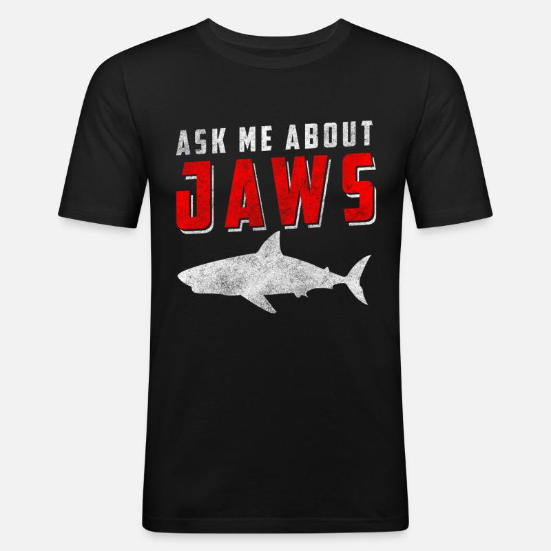 Shark predator teeth - Men's Slim Fit T-Shirt - black