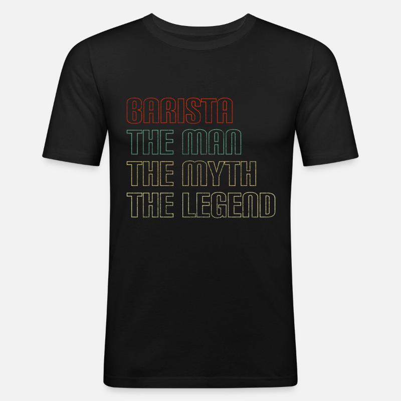 Kaffee Beruf Espresso - Männer Slim Fit T-Shirt - Schwarz